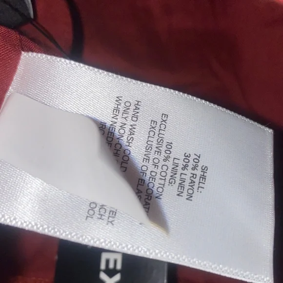 Express - Deep Rust Red - Ruffled Crop Top - Picture 4 of 7